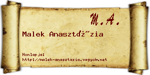 Malek Anasztázia névjegykártya